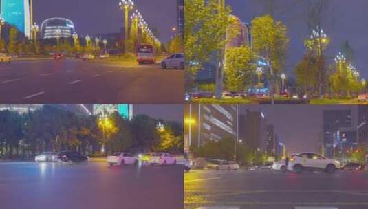 城市夜晚车流高清在线视频素材下载