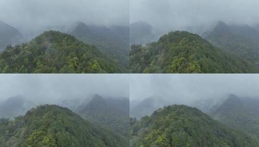 烟雨云雾缥缈的大山高清在线视频素材下载