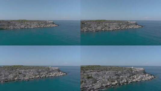 航拍的海洋悬崖景观高清在线视频素材下载