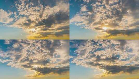 黎明时分的太阳和云彩高清在线视频素材下载