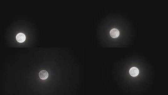 月亮移动延时实拍镜头高清在线视频素材下载