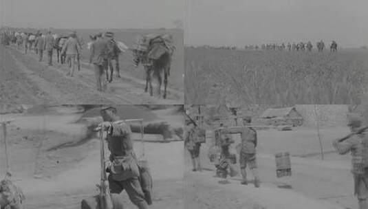 抗战时期中国军队转移高清在线视频素材下载
