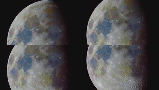 唯美月球陨石坑大月亮高清月球高清在线视频素材下载