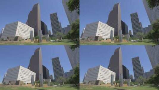 休斯顿市中心的摩天大楼高清在线视频素材下载