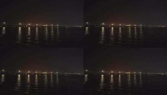 夜晚深圳前海广深沿江高速车流高清在线视频素材下载