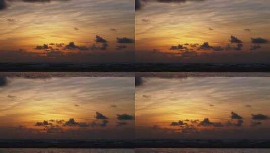 黄昏时的海滩美景高清在线视频素材下载