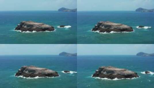 4K渔山列岛岩石海景前进高清在线视频素材下载