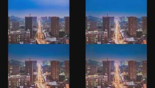 大洲村城市夜景高清在线视频素材下载