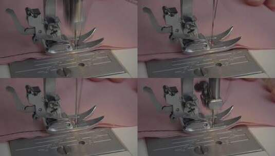 工作中的缝纫机高清在线视频素材下载