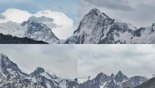 夏塔景区木札特峰昭苏伊犁雪山林场高清在线视频素材下载