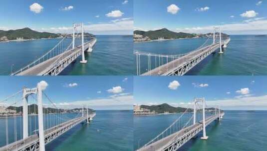 跨海大桥 海滨城市 星海湾大桥高清在线视频素材下载
