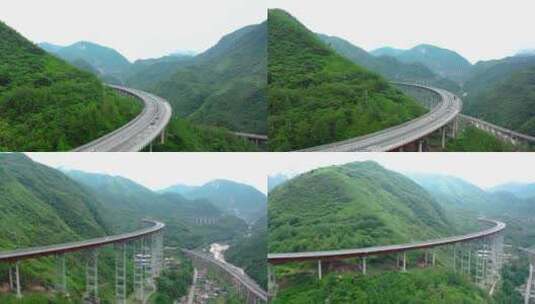 京昆高速 双螺旋隧道高清在线视频素材下载