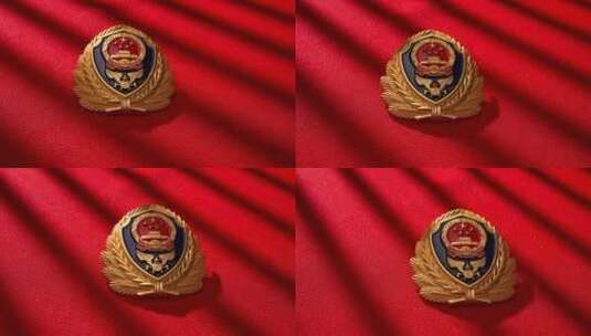 中国消防救援徽章光影运镜高清在线视频素材下载