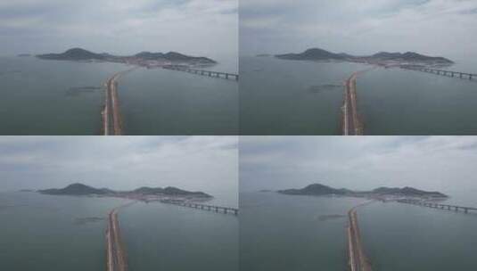 海上唯美大桥交通航拍高清在线视频素材下载