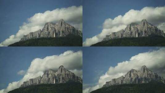 阿尔卑斯山白云石上云的延时高清在线视频素材下载