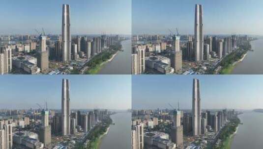 武汉绿地中心高清在线视频素材下载
