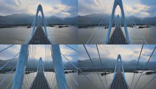桥梁穿越高清空镜素材高清在线视频素材下载