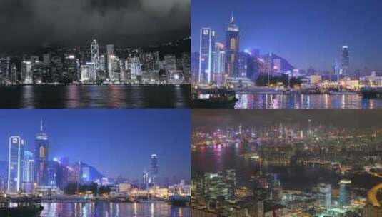 【合集】香港建筑航拍城市宣传片夜景高清在线视频素材下载