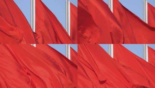 天安门广场红旗飘扬高清在线视频素材下载