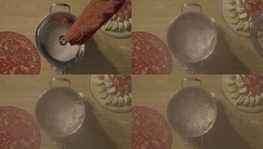 新年煮饺子-喜庆红色习俗-大年三十高清在线视频素材下载