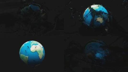 地球旋转3d渲染高清在线视频素材下载