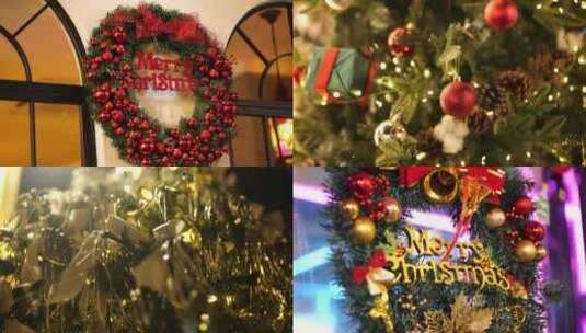 圣诞、圣诞节、圣诞装饰、圣诞布置高清在线视频素材下载