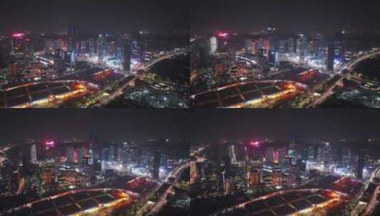 广州南村万博CBD夜景高清在线视频素材下载