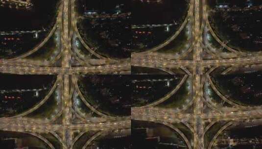 南京双桥门立交桥航拍高清在线视频素材下载