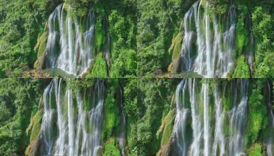 广西三叠岭瀑布大自然瀑布原生态风景高清在线视频素材下载