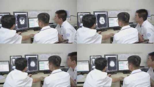 医院医生骨科影像分析讨论高清在线视频素材下载