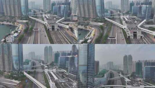 香港西九龙公路高清在线视频素材下载