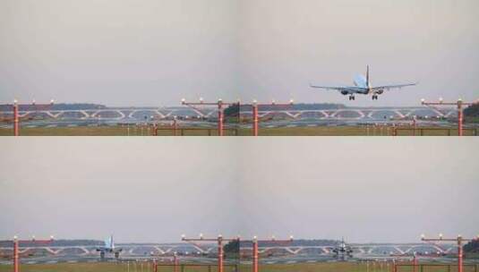 飞机航班机场降落高清在线视频素材下载