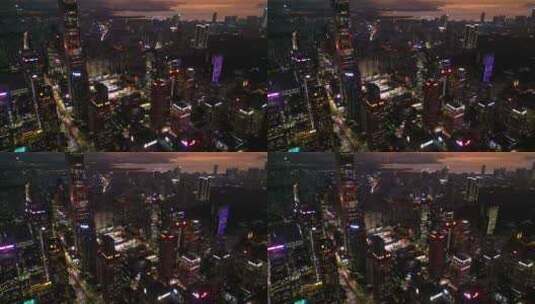 深圳城市夜景航拍【4K60】高清在线视频素材下载