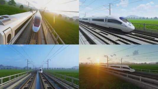 和谐号 高铁 动车 中国速度高清在线视频素材下载