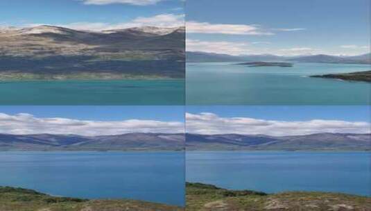 高清竖屏航拍新西兰瓦卡普蒂湖美景高清在线视频素材下载
