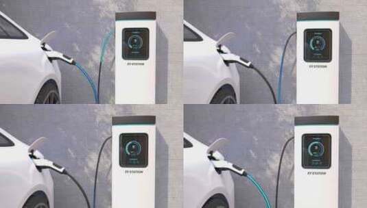新能源汽车 新能源充电桩高清在线视频素材下载