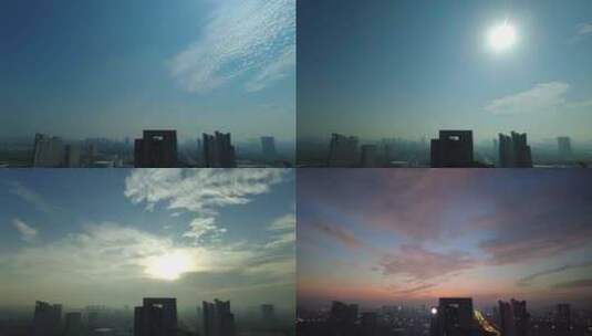 城市天空日落延时摄影高清在线视频素材下载