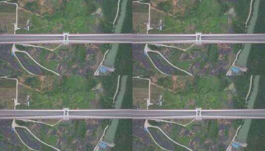 贵州平塘大桥俯拍高清在线视频素材下载
