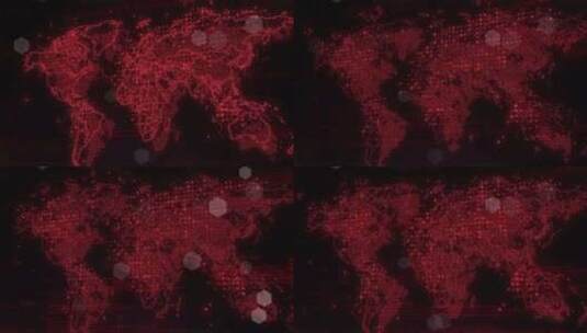 世界地图数字二进制代码背景V05高清在线视频素材下载