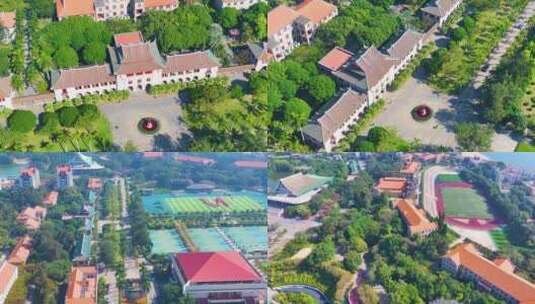 厦门大学校园航拍风景风光高校学校高等学府高清在线视频素材下载