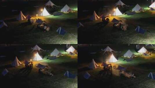 天平湖露营基地高清在线视频素材下载