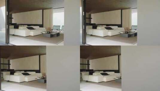 优雅简约设计的现代豪华客厅高清在线视频素材下载