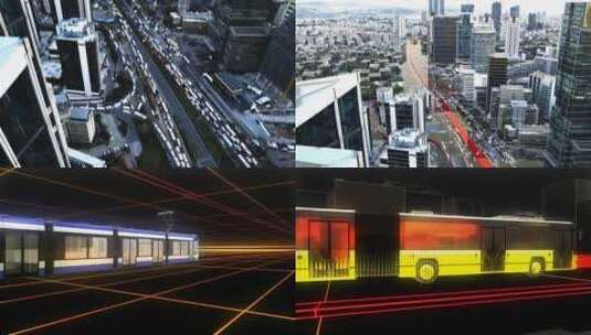 公共交通选项HUD视图高清在线视频素材下载