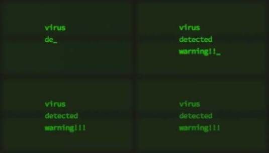 病毒，检测到，警告，屏幕高清在线视频素材下载
