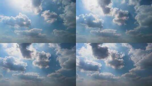 蓝天白云云朵变化延时摄影高清在线视频素材下载