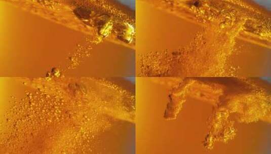 啤酒中摄入柱状气泡升格高清在线视频素材下载