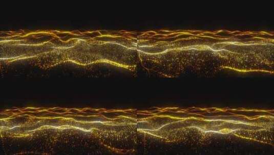 金色粒子海高清在线视频素材下载