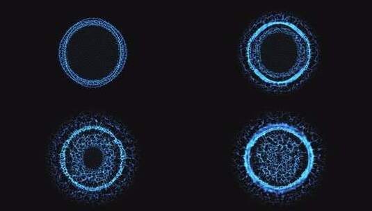 4K蓝色科技光环光线动画高清在线视频素材下载