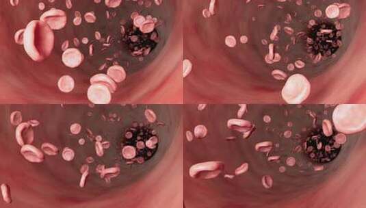 血管内部血液流淌高清在线视频素材下载