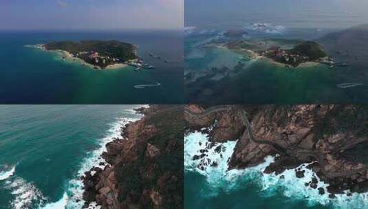 三亚蜈支洲岛航拍高清在线视频素材下载